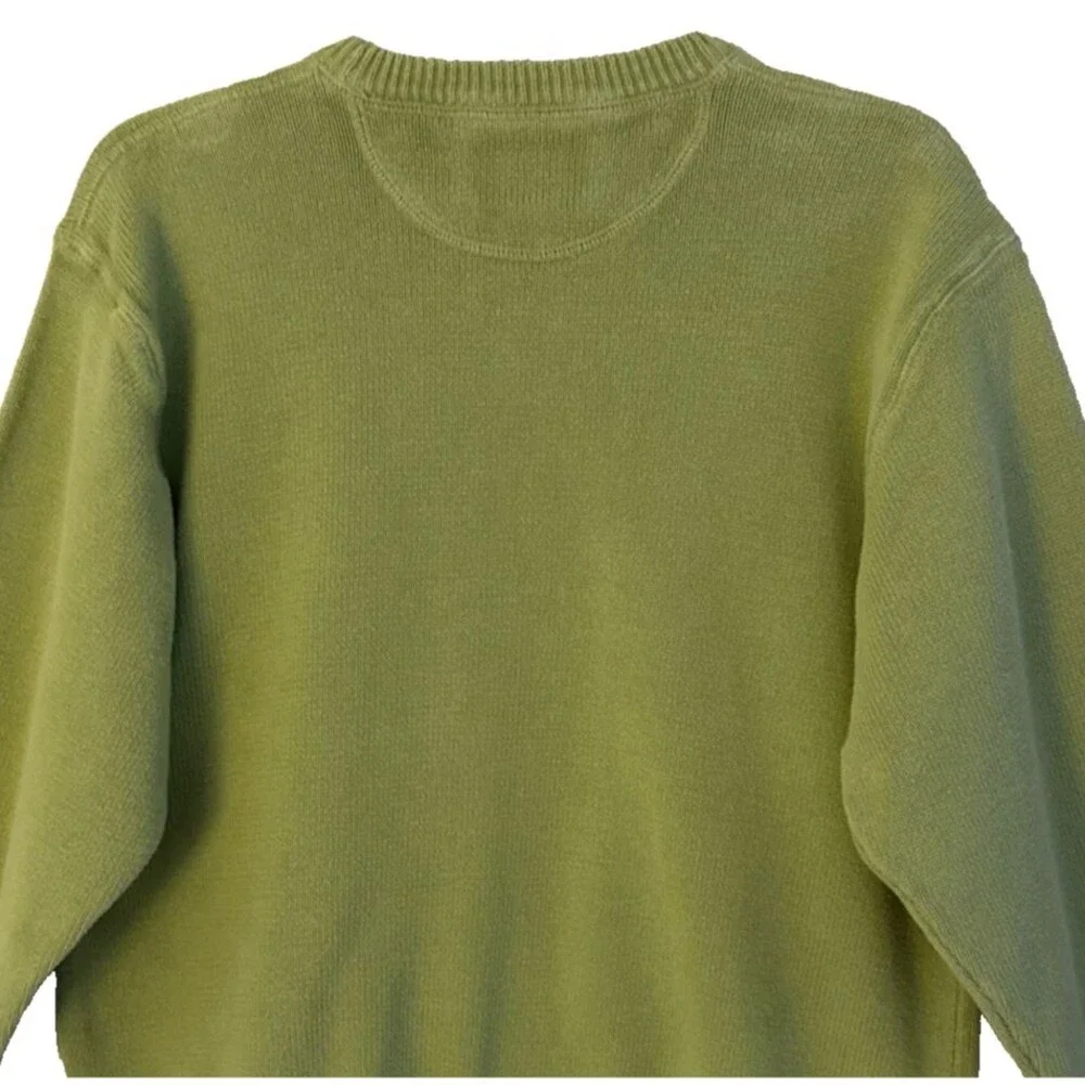VTG Eddie Bauer 100% Cotton Crewneck Sweater Mens Sz M Sage Gorpcore Outdoors